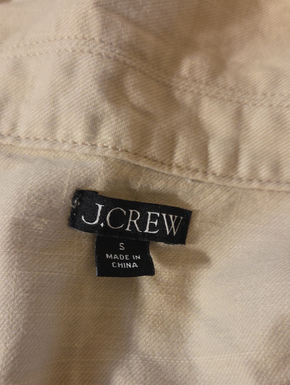 J. CREW Utility Cinched Zip Up Dress Drapey Cotton Khaki Cream Tan Beige Small - Picture 10 of 12